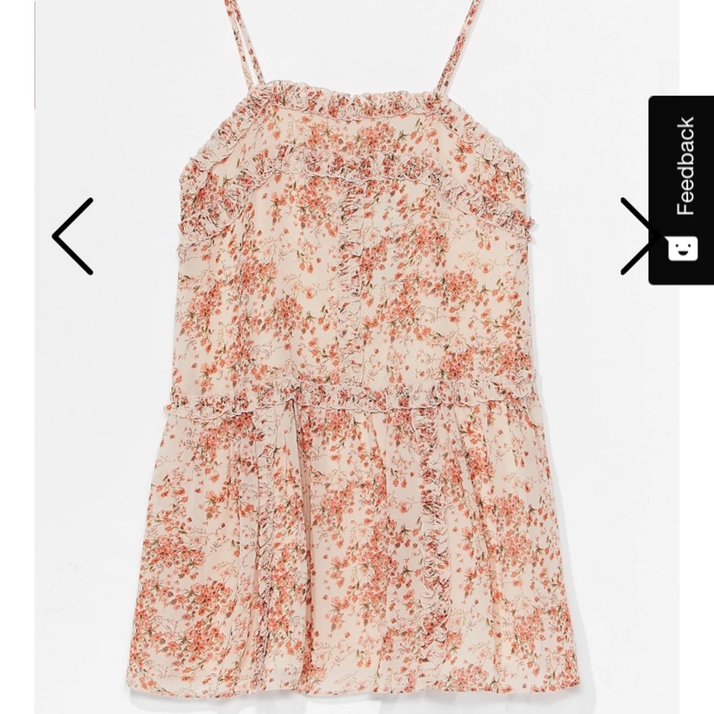 Nasty Gal Micro Frill Mini Swing Dress